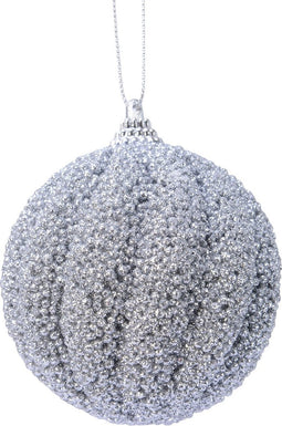 Kerstbal foam d8cm zilver