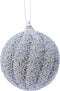 Kerstbal foam d8cm zilver