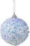 Kerstbal foam d8l8 cm wit/kleur(en)