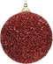 Kerstbal foam glitter kraal d8 cm rd