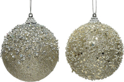 Kerstbal foam hang d8 cm champ.a2