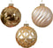 Kerstbal glas d10 cm parel/goud ass kerst