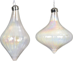 Kerstbal glas d10h13.5 cm helder a2