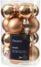Kerstbal glas d3.5 cm pec.bruin 16st
