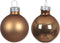 Kerstbal glas d3.5 cm pec.bruin 16st