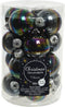 Kerstbal glas d3.5 cm zwart irs 16st kerst