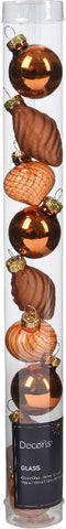 Kerstbal glas d3 cm warme cider 9st I