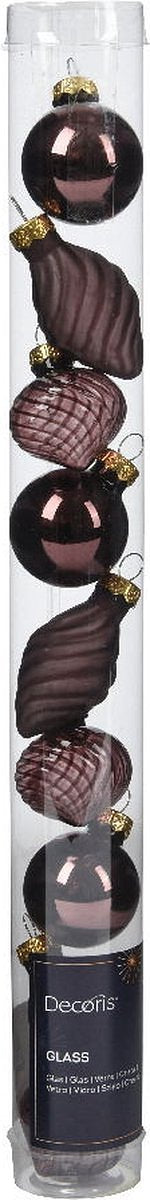 Kerstbal glas d3 cm z.trffl 9st I