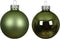 Kerstbal glas d5 cm groene thee 12st