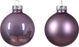 Kerstbal glas d5 cm klila ass 12st kerst