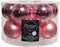 Kerstbal glas d5 cm lip roze 12st kerstDecoris