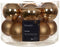 Kerstbal glas d5 cm pec.bruin 12st