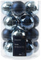 Kerstbal glas d6 cm blauw 20st