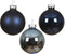 Kerstbal glas d6 cm blauw 20st