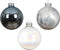 Kerstbal glas d6 cm blauw/wit 49st