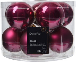 Kerstbal glas d6 cm groentappl 10st