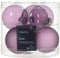 Kerstbal glas d6 cm kristal lila 6st kerst