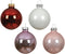 Kerstbal glas d6 cm lila 20st