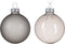 Kerstbal glas d6 cm marmer grijs 6st kerst