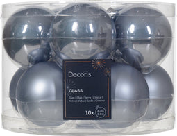 Kerstbal glas d6 cm mblw ass 10st kerst