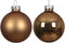 Kerstbal glas d6 cm pec.bruin 10st