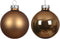 Kerstbal glas d6 cm pec.bruin 20st