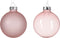 Kerstbal glas d6 cm poederroze 6st kerst