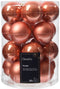 Kerstbal glas d6 cm pompoen 20st