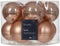 Kerstbal glas d6 cm rose ass 10st kerst
