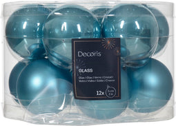 Kerstbal glas d6 cm sblw ass 10st kerst