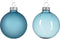 Kerstbal glas d6 cm suiker blauw 6st kerst