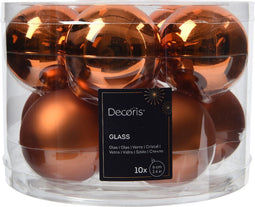 Kerstbal glas d6 cm warme cider 10st