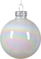 Kerstbal glas d6 cm wit/iris 6st kerst