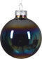 Kerstbal glas d6 cm zwart iris 6st kerst
