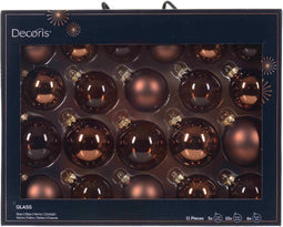Kerstbal glas d7 cm esprss ass 21st kerst