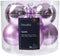 Kerstbal glas d7 cm fris lila 8st