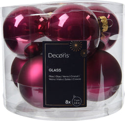 Kerstbal glas d7 cm granaatappel 8st