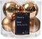 Kerstbal glas d7 cm pec.bruin 8st