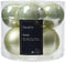 Kerstbal glas d7 cm wit mint 8st