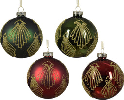 Kerstbal glas d8 cm a2 LXV kerst