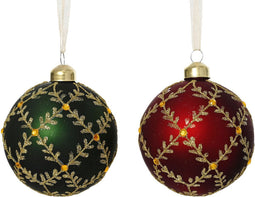 Kerstbal glas d8 cm a2 V