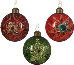 Kerstbal glas d8 cm a3 CLXXIX kerst