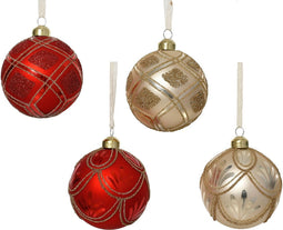 Kerstbal glas d8 cm a4 Z