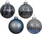 Kerstbal glas d8 cm blauw a4