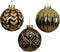 Kerstbal glas d8 cm bruin a4 M