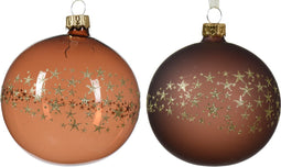 Kerstbal glas d8 cm espresso a2 IV kerst