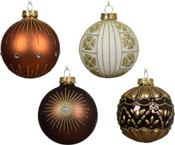 Kerstbal glas d8 cm espresso a4