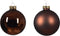 Kerstbal glas d8 cm espresso ass 6st kerst
