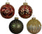 Kerstbal glas d8 cm groen/rood a4
