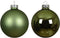 Kerstbal glas d8 cm groene thee 6st